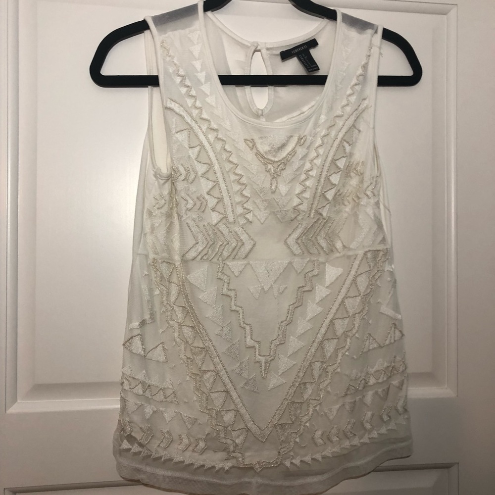 Forever 21 Beaded Tank Top